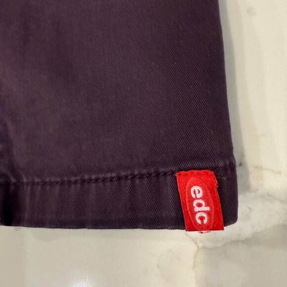 EDC by Esprit High Skin Denim SkinFit Jeans Womens 32 Short Burgundy/Purple Edgy - Picture 3 of 9